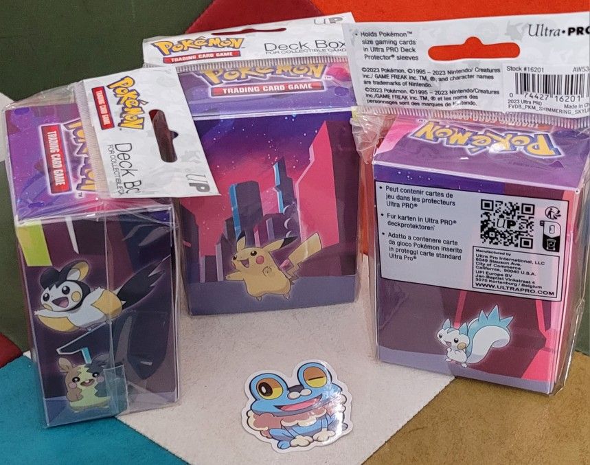 3 Unopened Pokemon Deck Boxes