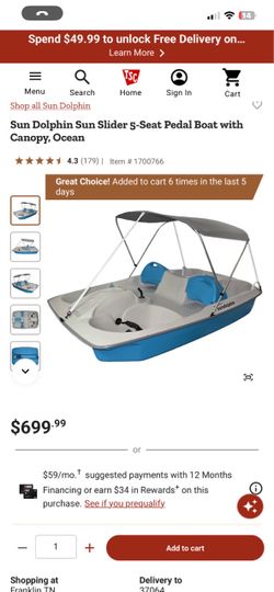 Sun dolphin peddle boat 5 seater