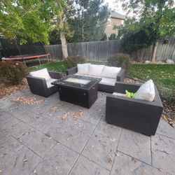 Patio Set With Propane Table Top