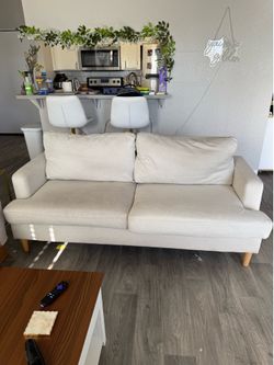 Cream Loveseat Sofa