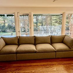 Crate & Barrel Lotus Modular 3-Piece Extra Long Sofa Sectional - Brand New