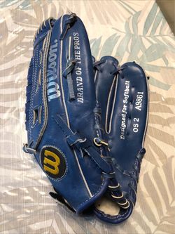 Wilson OSZ A9861 Optima Silver Edition Blue Softball Glove RHT