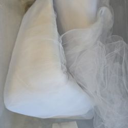 White Tulle Decorative Fabric