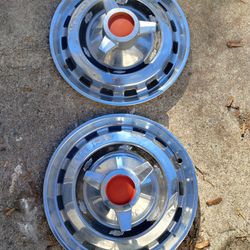 2 Vintage Chevy 15" Hubcaps