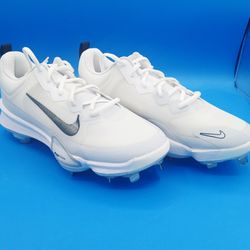 Nike Force Zoom Trout 9 Cleats White Platinum Men’s Sz 8.