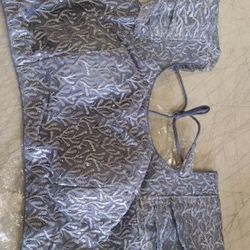 Pujia Mills Women's Multicoloured Shifly Mesh Work Ruffles Sleeves Ready Saree Blouse for Lehenga Choli-BRWH-B09FT7C6M6