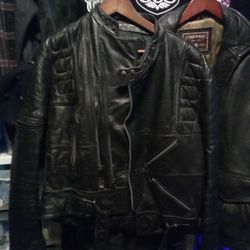 MENS LEATHER MOTORCYCLE JACKET 