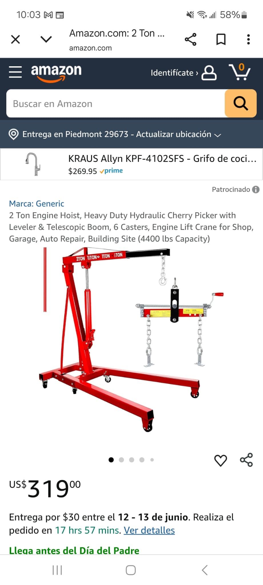 DEXSO Hydraulic Engine Hoist
