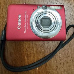 Canon PowerShot SD1200 IS Digital ELPH 10MP Pink 3x Zoom 2.7" USB w/Charger