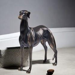 An Ancient Simulated Greyhound, Adorable and Lively French Bulldog, Home Decoration Statue