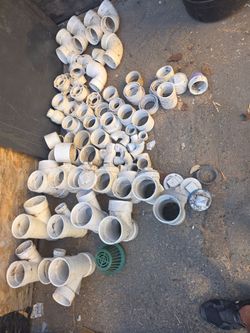 Large lot of PVC fittings