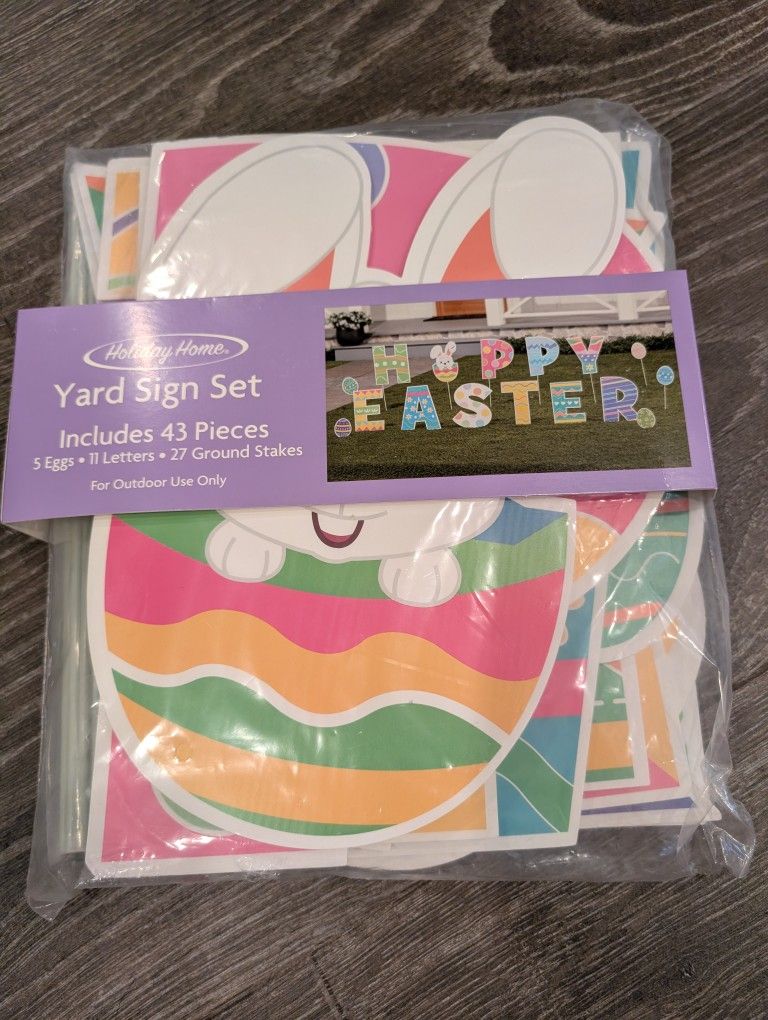 

eBay
Holiday Home Easter Yard Sign Set - 43 Pieces - Outdoor Use - New Sealed