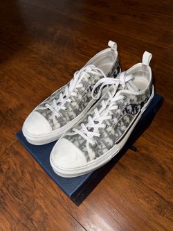 Dior B23 League Low-Top Sneaker White and Black Dior Oblique Canvas Size EU 46 and US 13