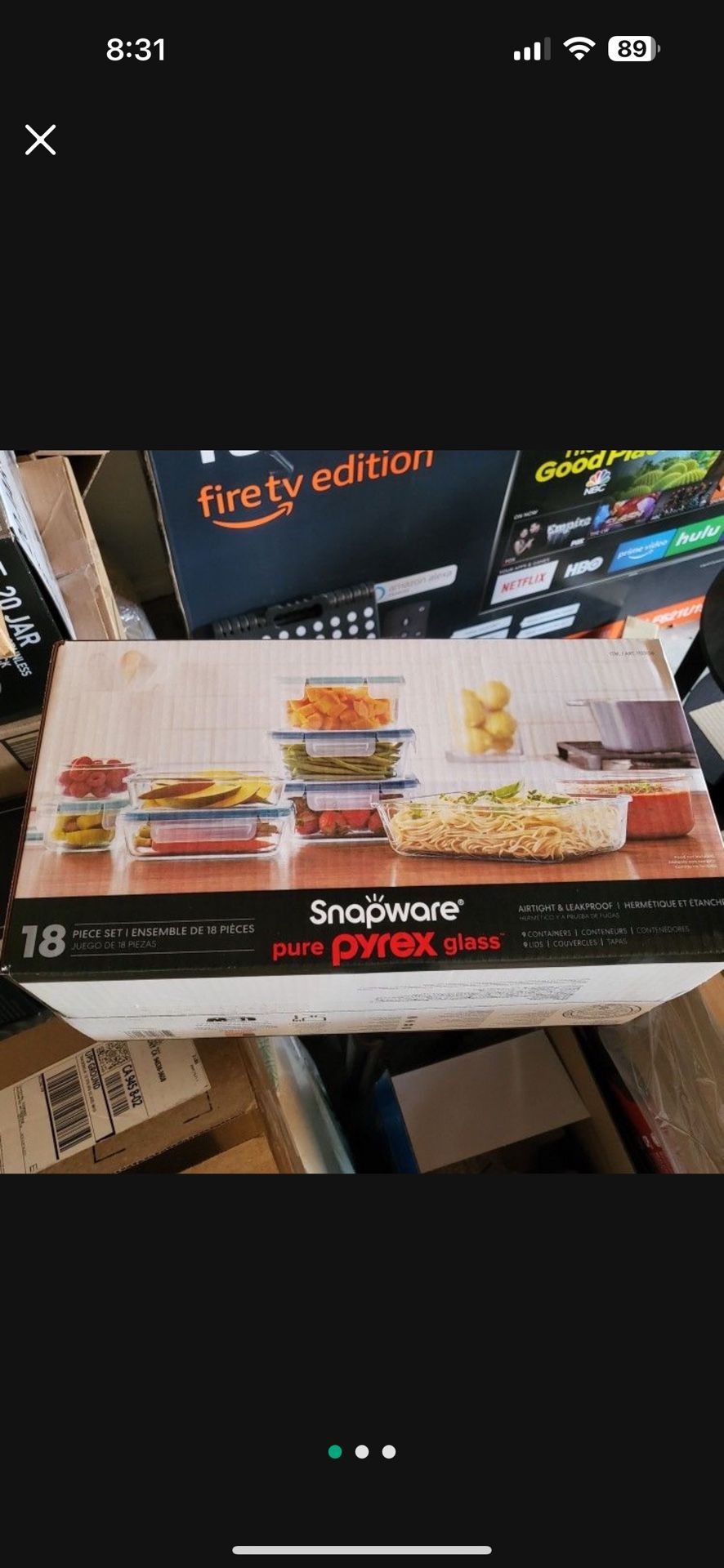 18 Pc Glass Food Storage Container Set