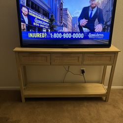Rattan Console Entryway Table