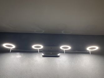 Varaluz Halo 4-Light Wall Mount LED Vanity Light in Polished Chrome Bathroom