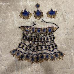Blue Afghani Jewelry Set