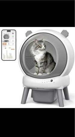Self Cleaning Litter Box for Multiple Cats, Automatic Litter Box with APP Real-T