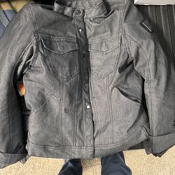 Rev It Womens Large Cordura Denim Motorcycle Jacket