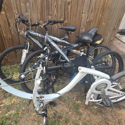 2 DYNACRAFT SILVER CANYON 26" MOUNTAIN BIKES PARTS ONLY