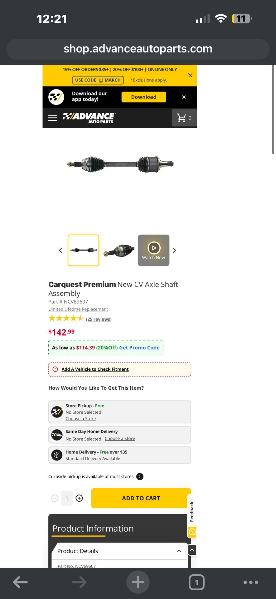 GSP NCV69607 is a front left (driver side) CV axle assembly designed for 2004-2010 Toyota Sienna models with Front-Wheel Drive (FWD). It is compatible