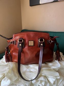 Dooney & Bourke Florentine Toledo Satchel Tote Brown With Tassels Shoulder Bag🎀