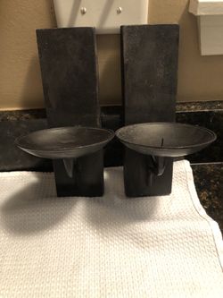 Wrought iron candle holders