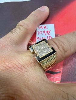 14K Solid Gold Ring For Wedding 10.9Gr Size 10