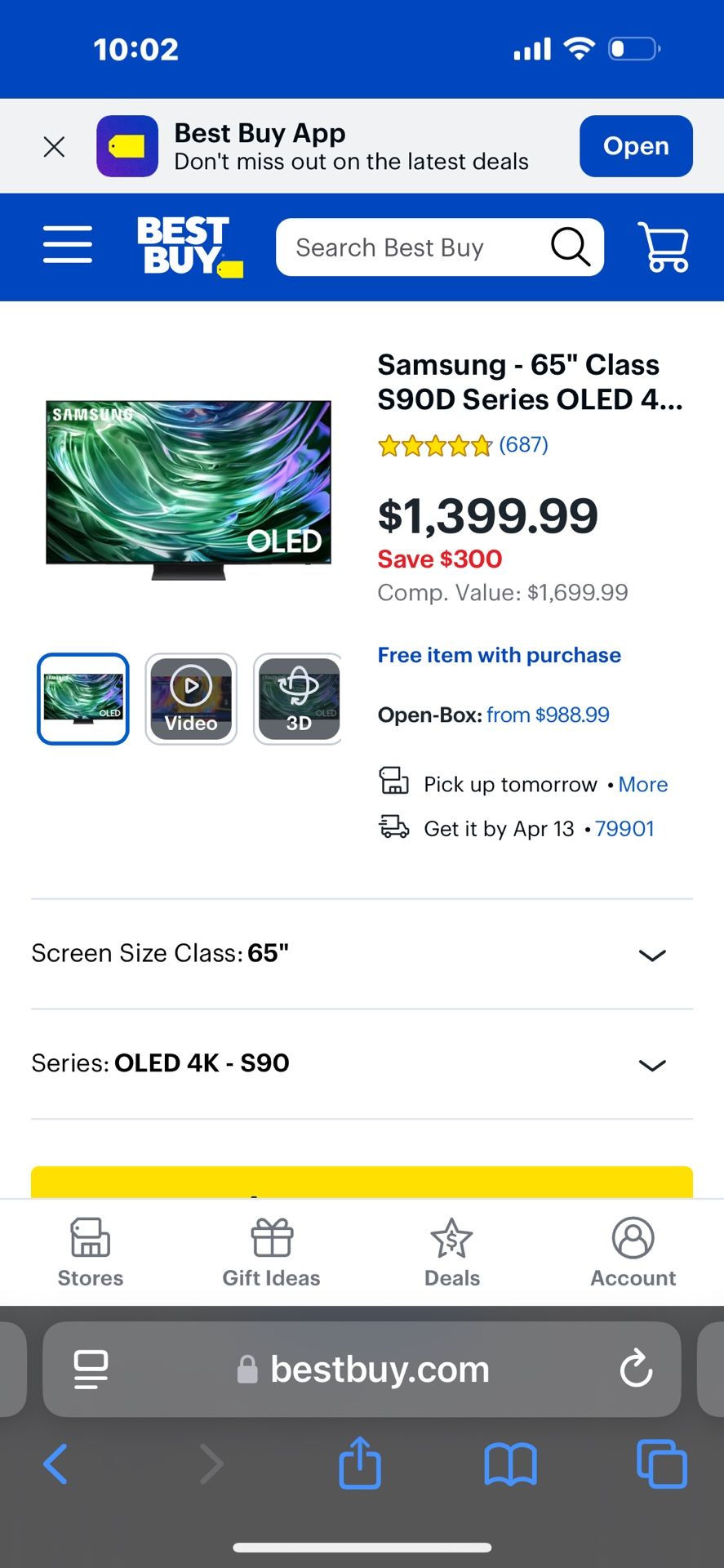 Samsung Oled S90 D 65 Inch