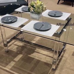 Glass Acrylic Dining Table Brand New In Box