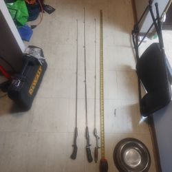 Bunch of 2 piece fishing rods 
