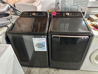 OPEN BOX SAMSUNG TOP LOAD WASHER & ELECTION DRYER SET 