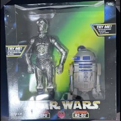 Star Wars Electronic Talking C-3PO & R2-D2 12" Action Figure Set 1998 Kenner NEW