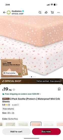 Brand new waterproof crib sheets mini crib