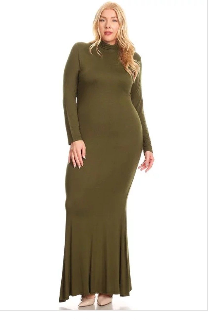 Olive green maxi