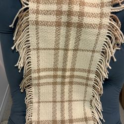Burberry London Cashmere Double Fringe Scarf & Wrap