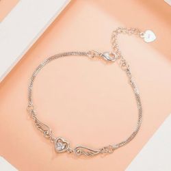 925 Sterling Silver Heart Bracelet 