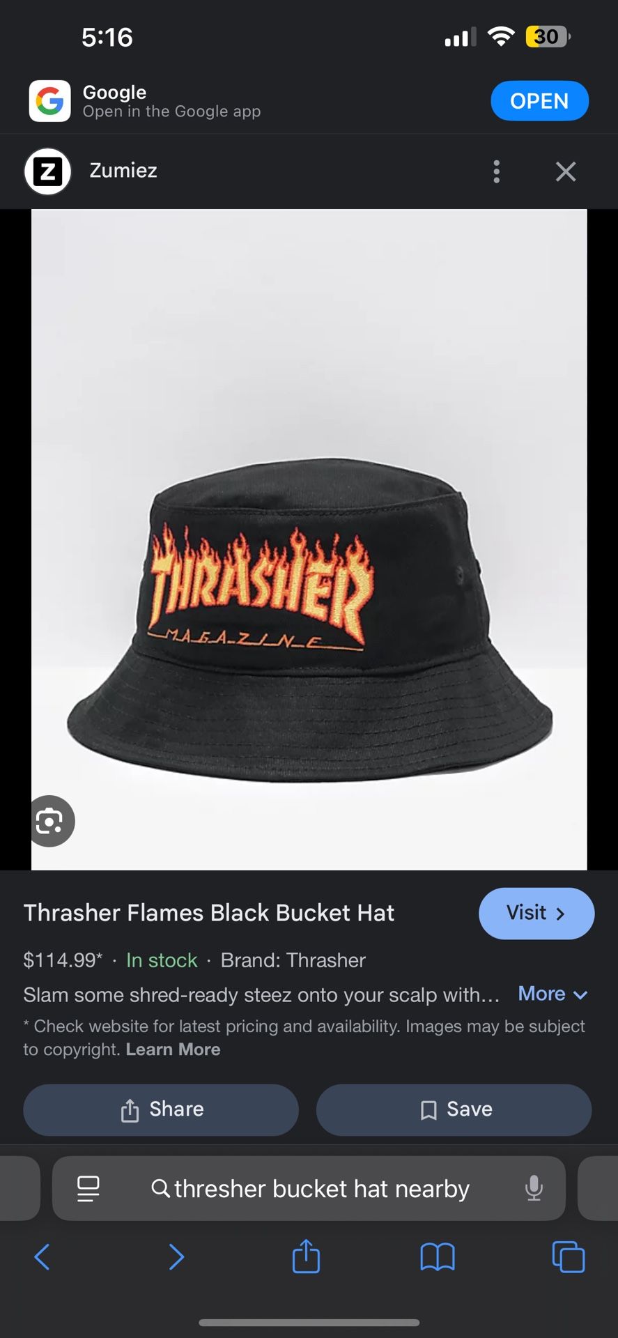 Black Orange Thrasher Hat