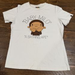 BAPE Baby Milo Women’s T-Shirt White – Size Small – 100% Cotton