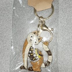 Girasol Bejeweled Cat Keychain 