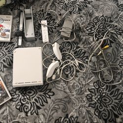 Wii plus guitar & games