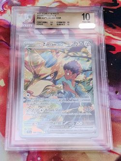 2025 Pokémon Scarlet & Violet Journey Together Hop's Zacian EX SIR Beckett GM 10 POP 3