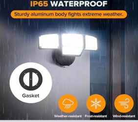 475-Watts equivalent 9000-lumens 320° Black Non Motion Sensing Dusk to Dawn Integrated LED Flood Light.   L-5019