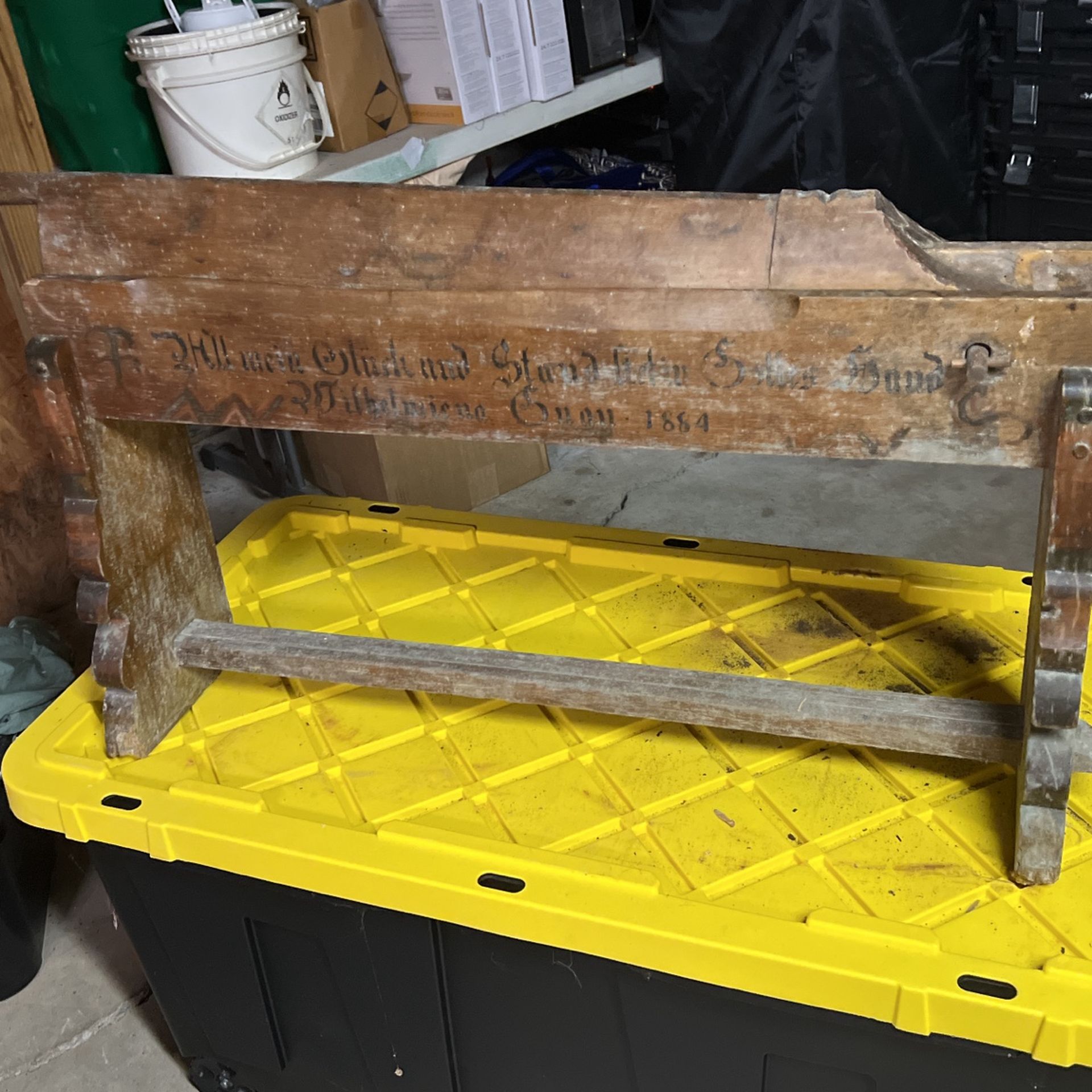 Antique Flax Breaker From Germany