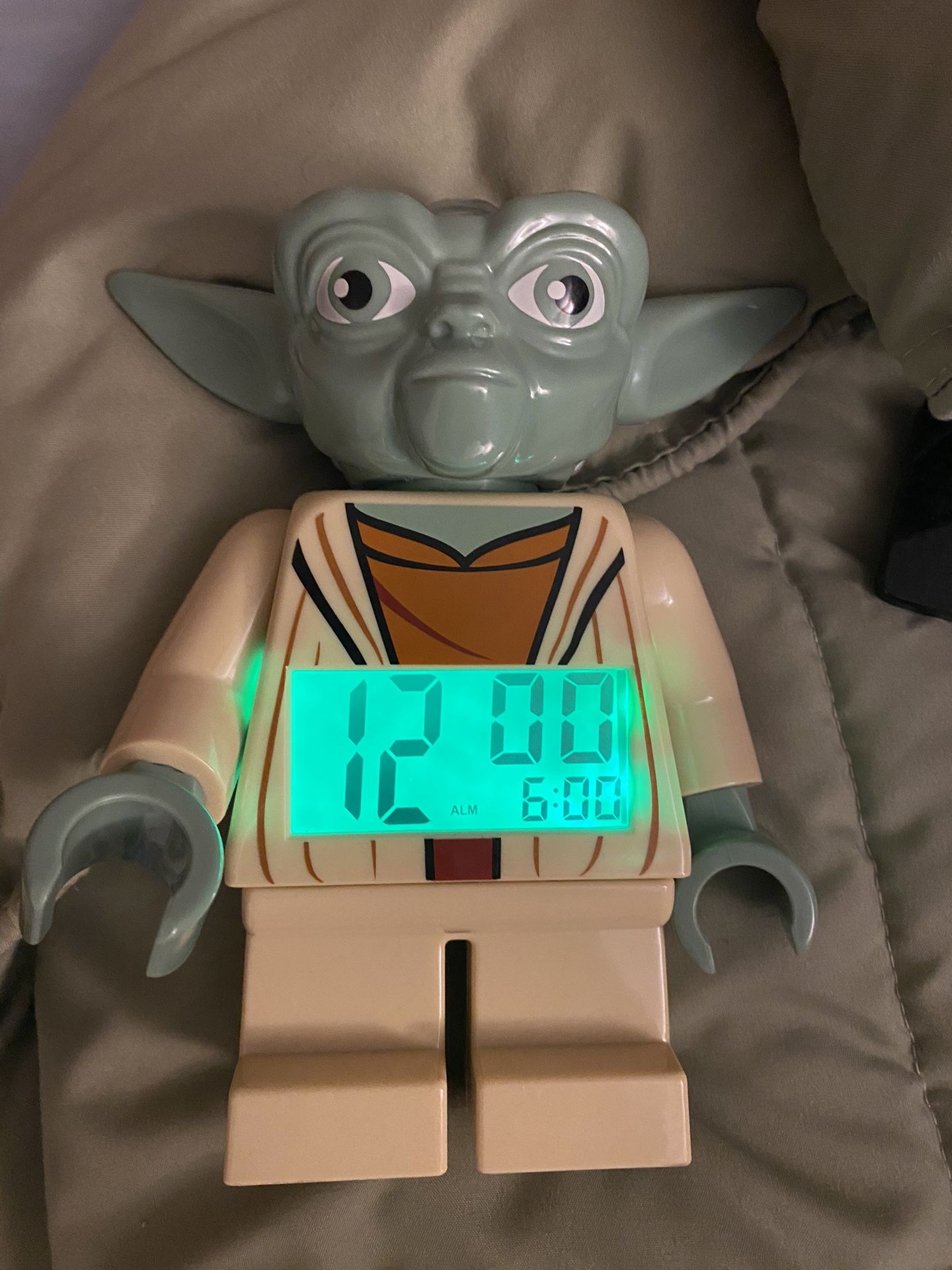 Super Nice Star Wars Lego Yoda Kids Minifigure Light up Alarm Clock Tested Works