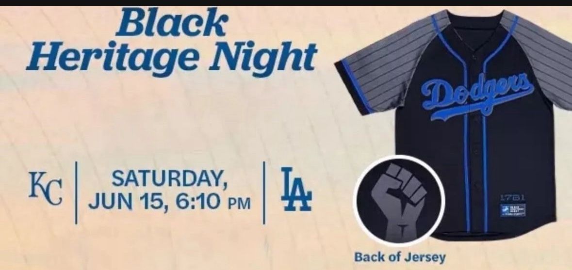 (M) Los Angeles Dodgers Black Heritage Night Jersey 2024 SGA 6/15 Size Medium