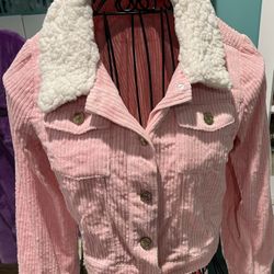 Isaac Mizrahi Pink Corduroy Jacket Girls Sz 7/8