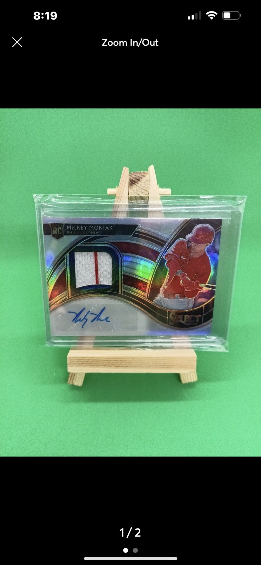 Mickey Moniak Rookie!!! Auto Jersey Select Refractor Card!!! #78