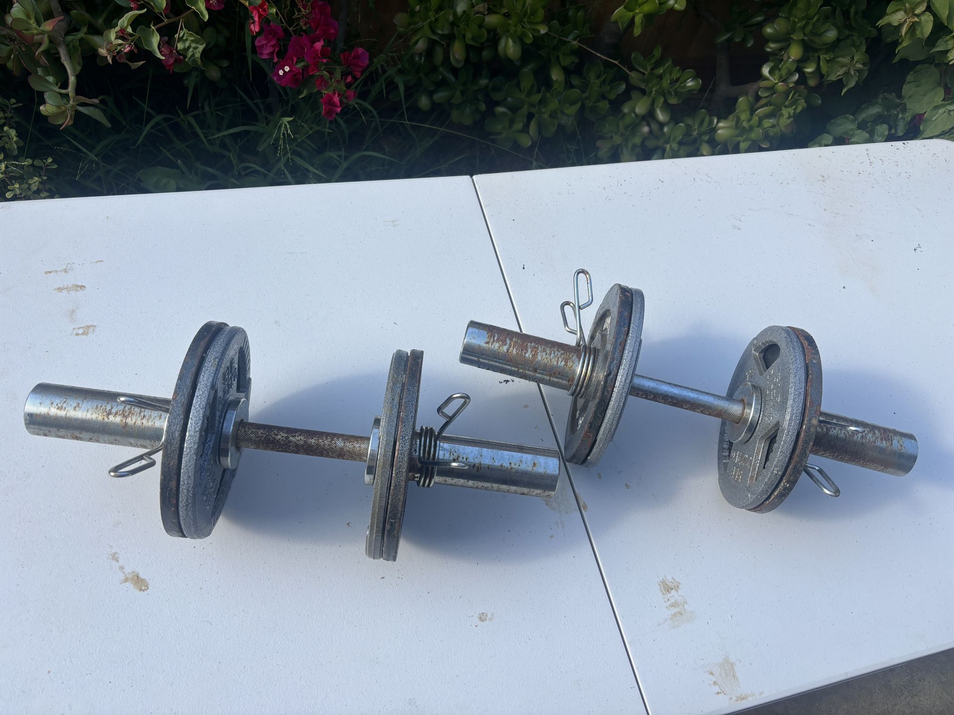 Solid steel Dumbbell set With Weights 