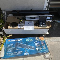Celestron PowerSeeker 114AZ Telescope like new in box complete 
